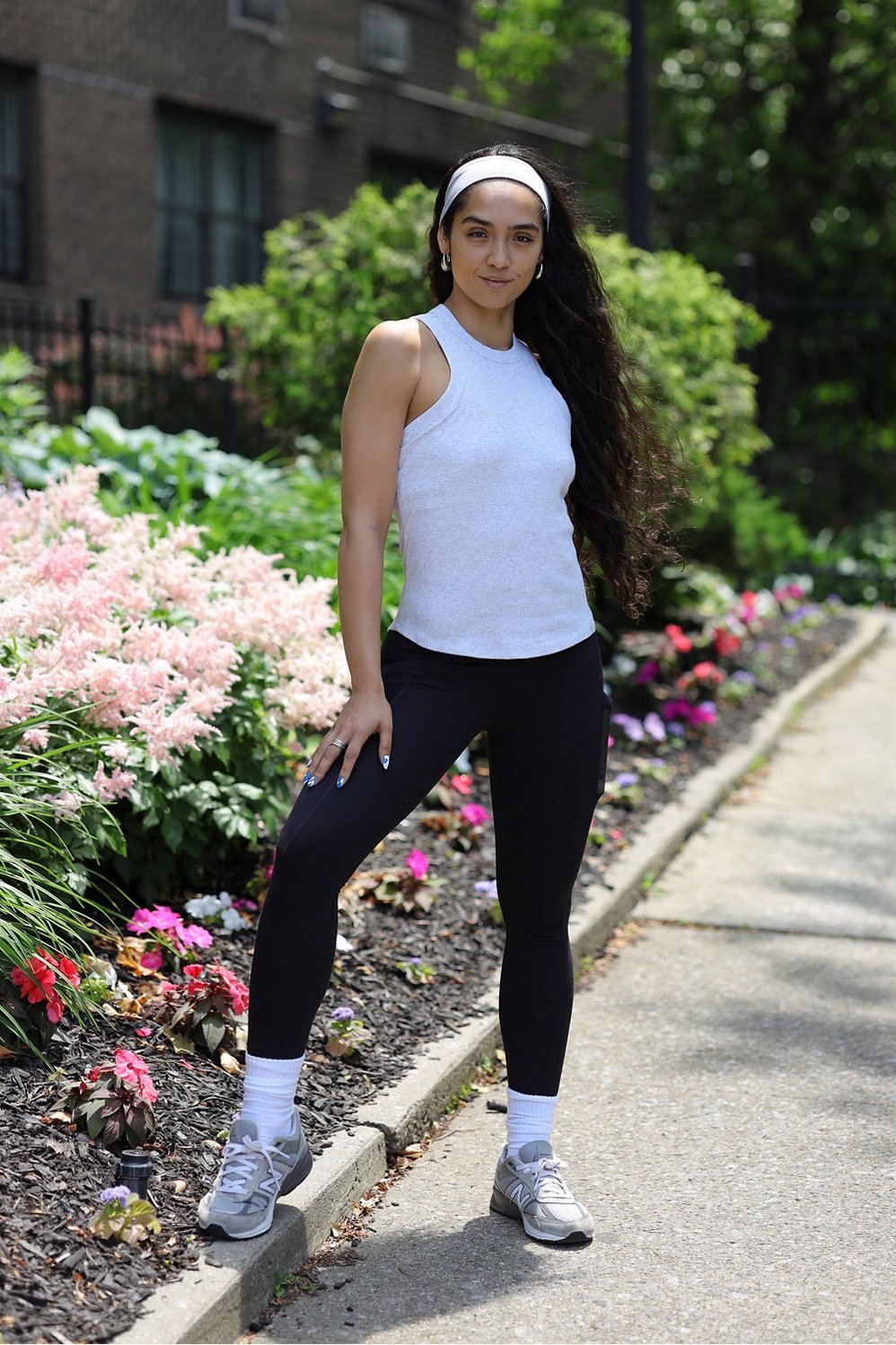 Fabletics High Neck Rib Built-In Bra Tank