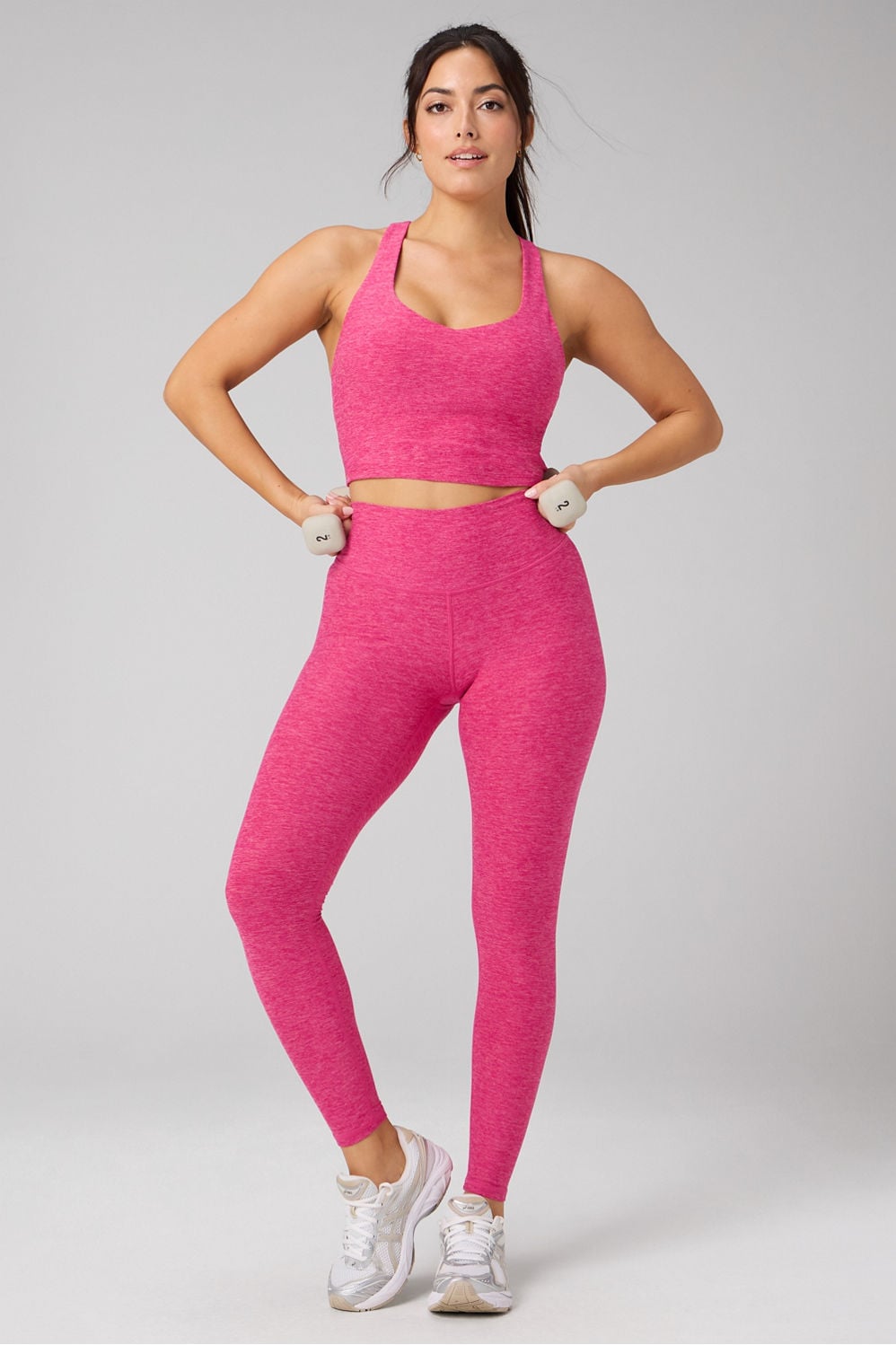 Fabletics HeatherFlex Anywhere Cropped Built-In Bra Tank