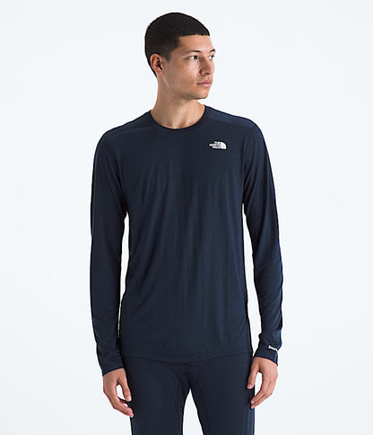 The North Face TNF X Smartwool Men Merino Blend 150 Long-Sleeve Crew Black Deep Navy