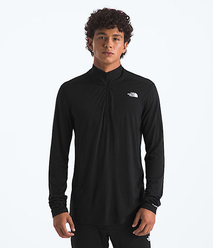 The North Face TNF X Smartwool Men Merino Blend 150 Long-Sleeve Zip Black Deep Navy
