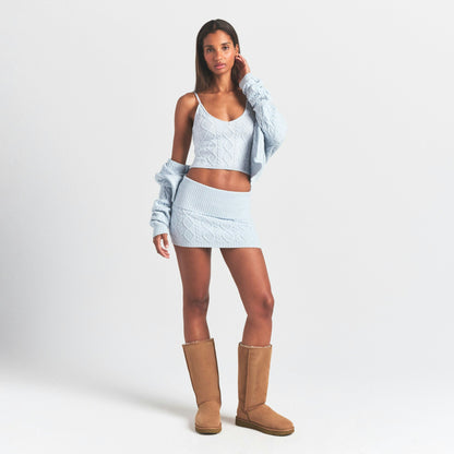 Skims Sweater Knits Cable Knit Cami Zen Blue