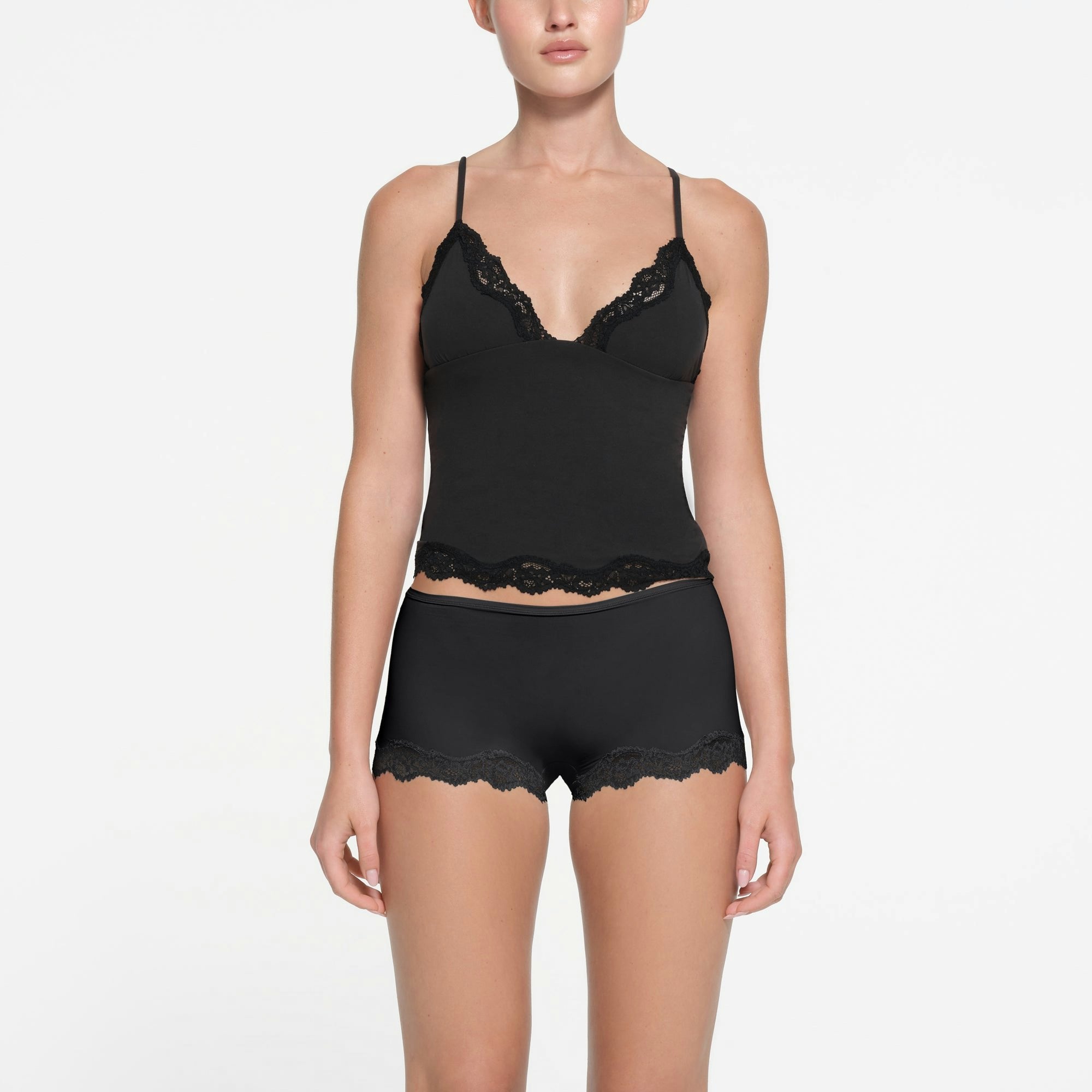 Skims Fits Everybody Lace Triangle Cami Onyx