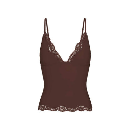 Skims Fits Everybody Lace Triangle Cami Espresso