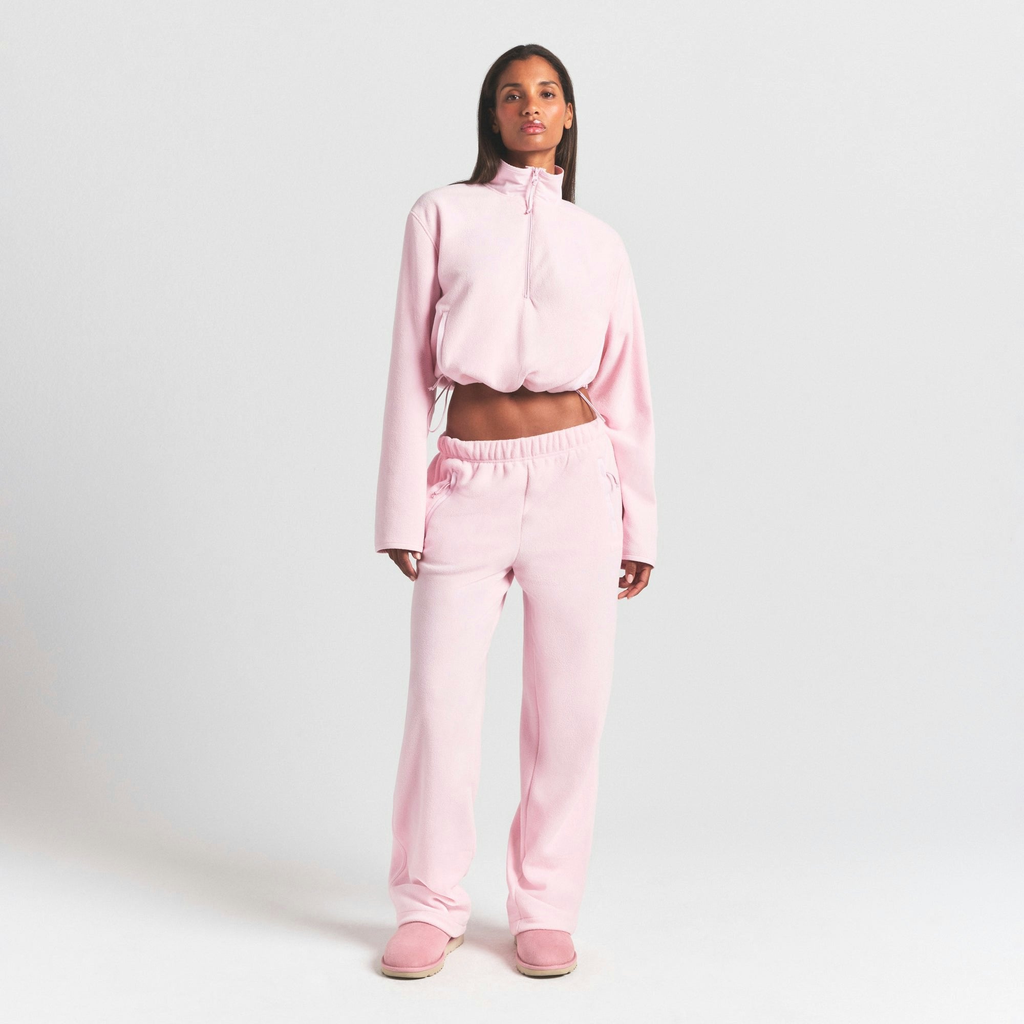 Skims Outdoor Fleece Half Zip Pullover Cherry Blossom – Kicks Machine