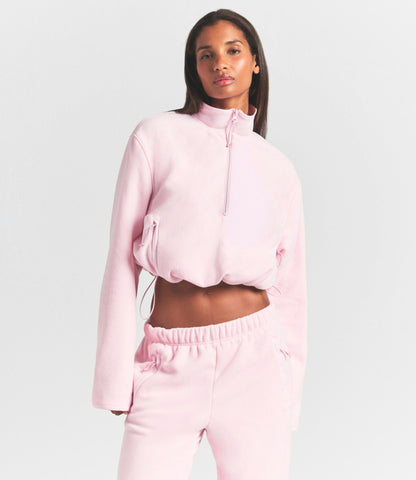 Skims Outdoor Fleece Half Zip Pullover Cherry Blossom