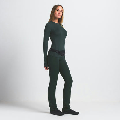 Skims Nikeskims Airy Long Sleeve Crew Neck Top Dark Teal