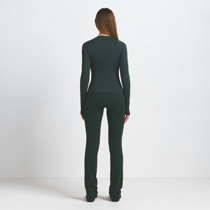 Skims Nikeskims Airy Long Sleeve Crew Neck Top Dark Teal