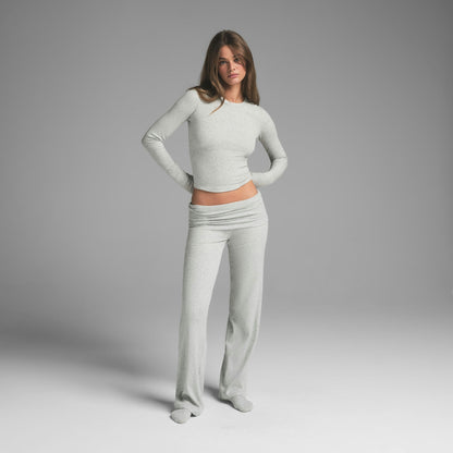 COTTON RIB LONG SLEEVE T-SHIRT