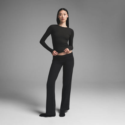 COTTON RIB LONG SLEEVE T-SHIRT