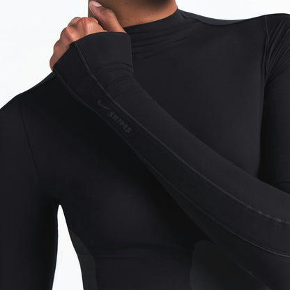 Skims Nikeskims Weightless Layers Mock Neck Long Sleeve Top Obsidian