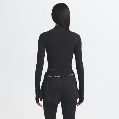 Skims Nikeskims Vintage Seamless Mock Neck Crop Top Obsidian
