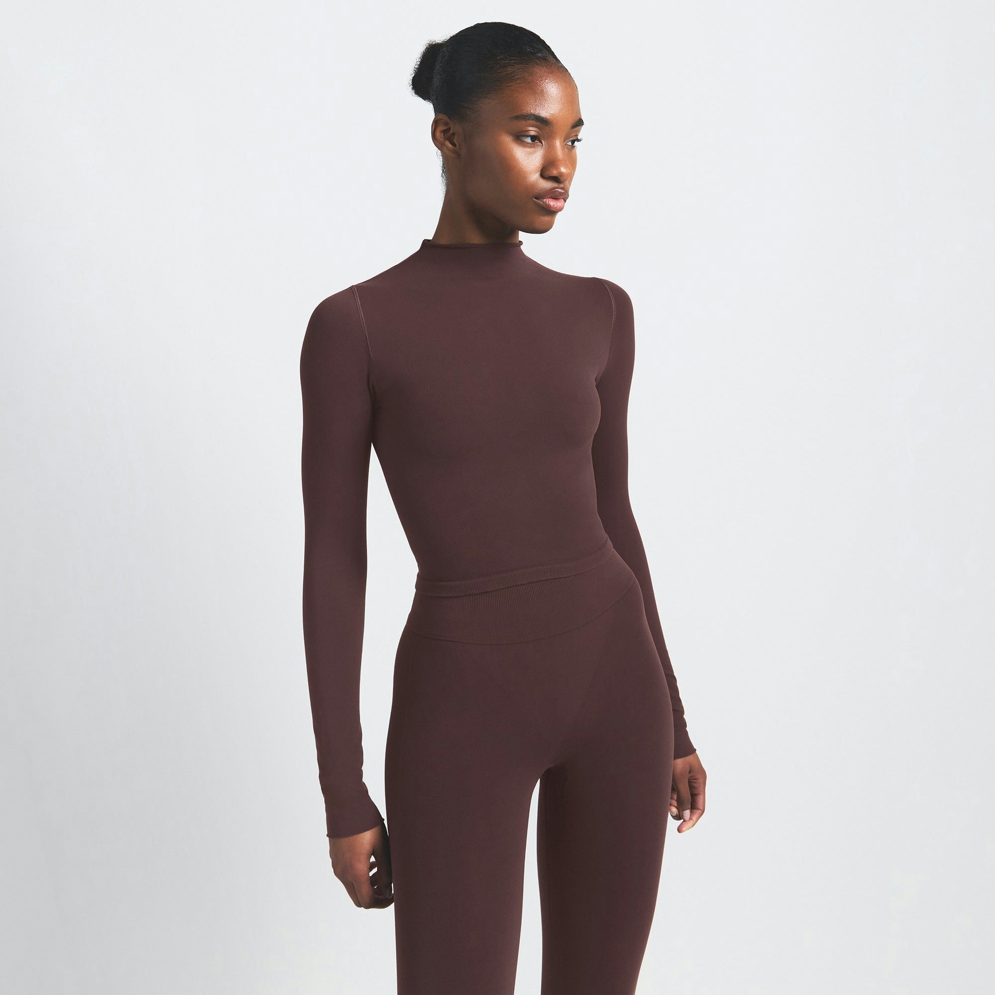 Skims Nikeskims Vintage Seamless Mock Neck Crop Top Phoenix