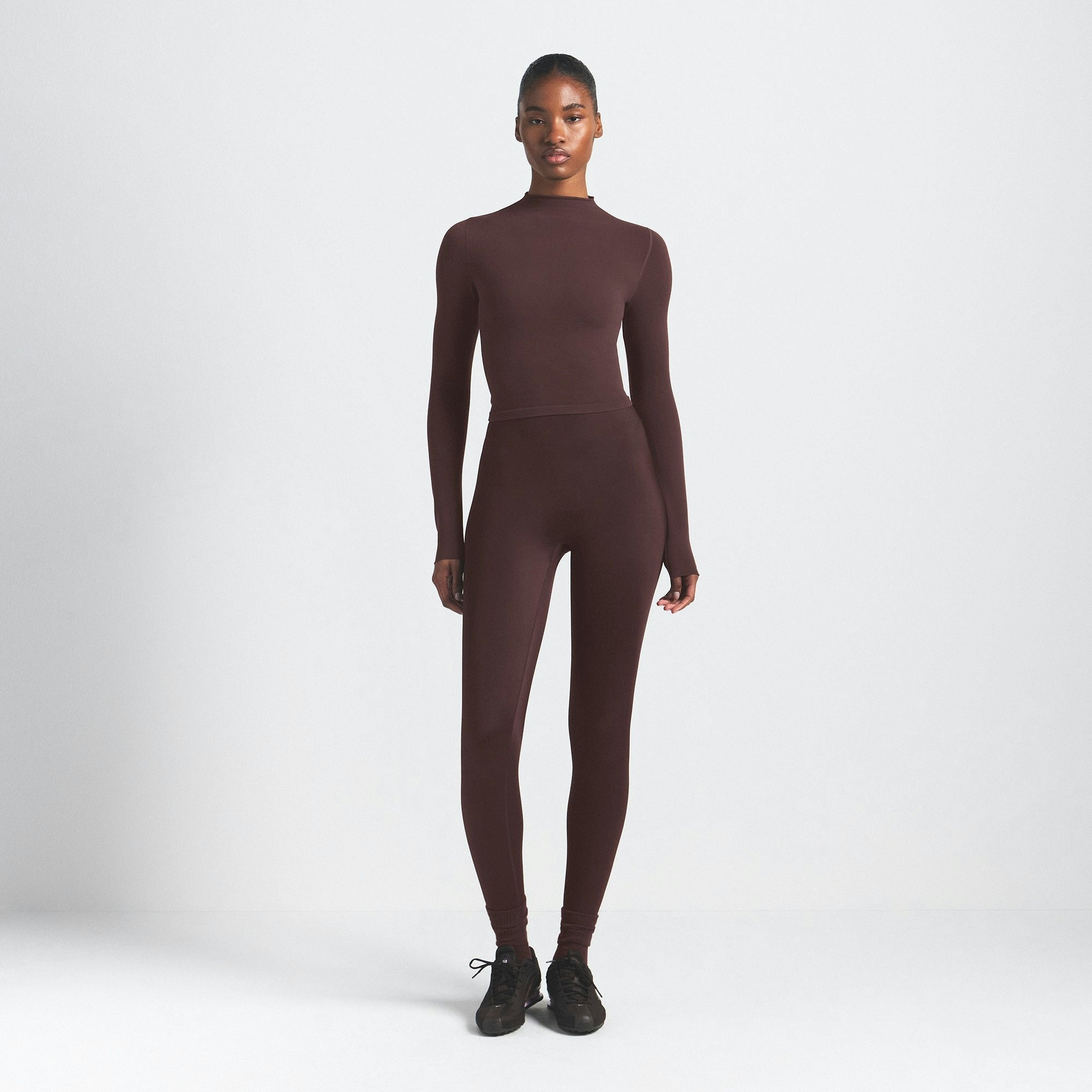 Skims Nikeskims Vintage Seamless Mock Neck Crop Top Phoenix