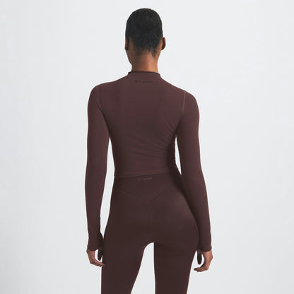 Skims Nikeskims Vintage Seamless Mock Neck Crop Top Phoenix