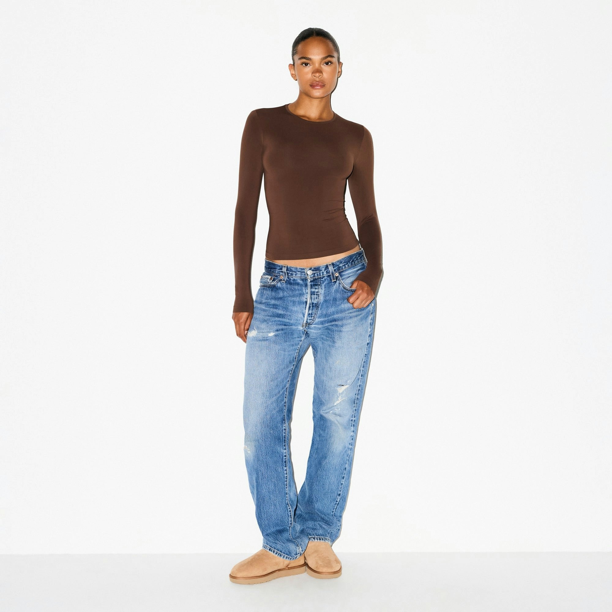 SOFT SMOOTHING SEAMLESS LONG SLEEVE T-SHIRT