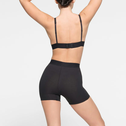 Skims Cotton Rib Boxer Soot
