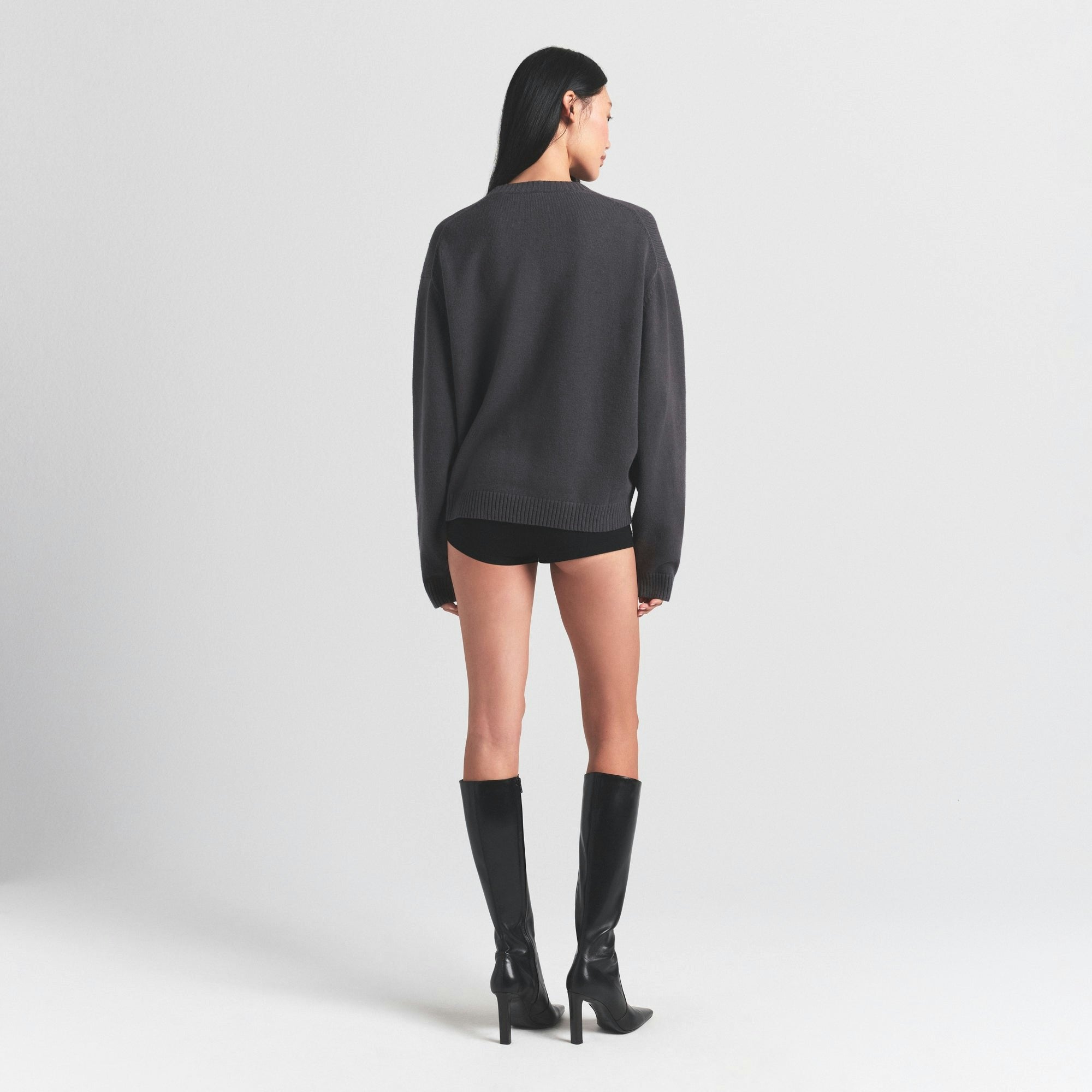 Skims Sweater Knits Pullover V Neck Ash