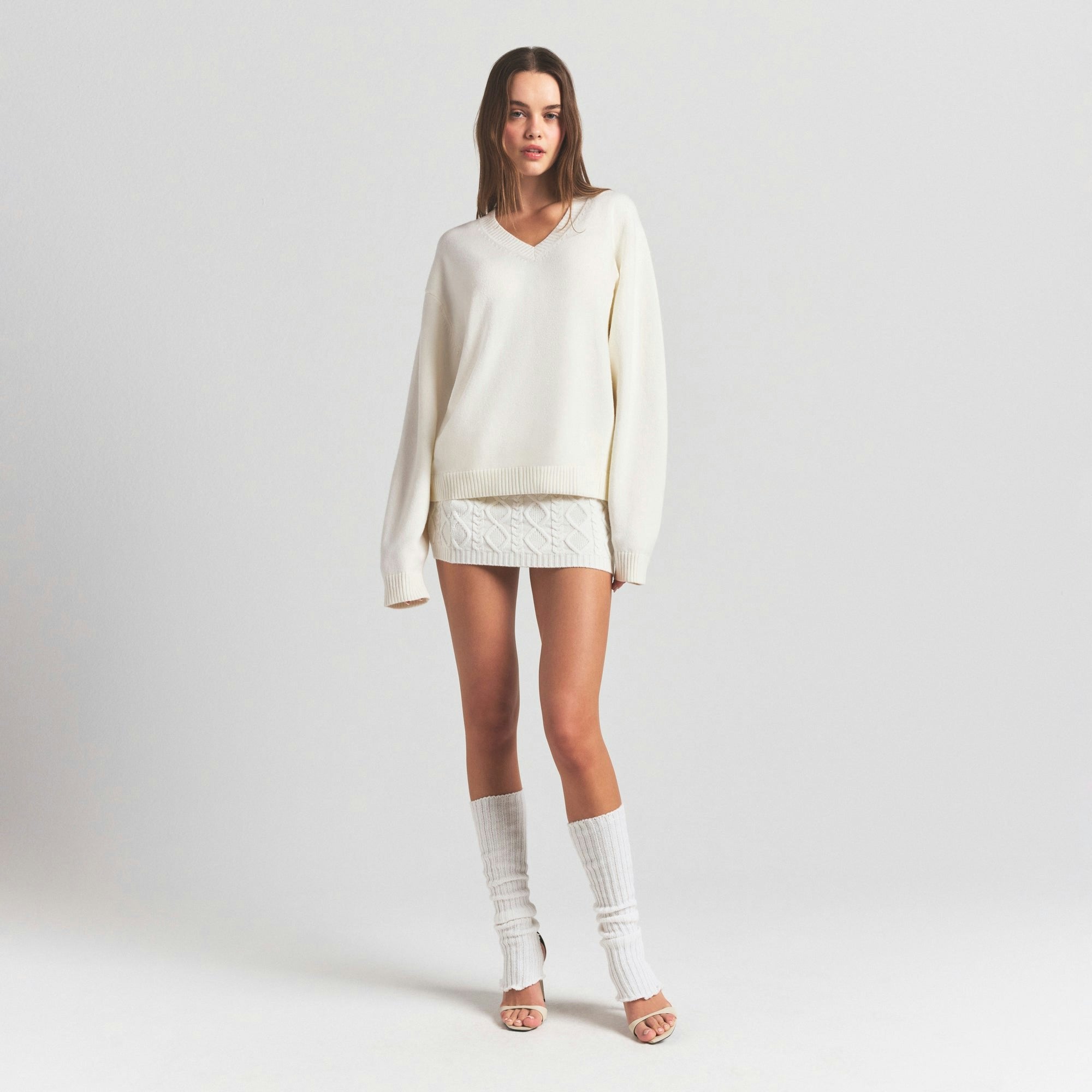 Skims Sweater Knits Pullover V Neck Ivory