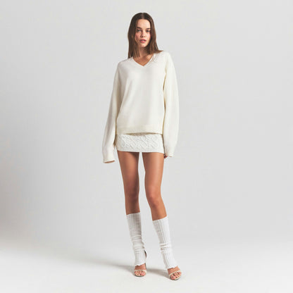 Skims Sweater Knits Pullover V Neck Ivory