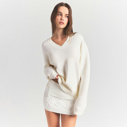 Skims Sweater Knits Pullover V Neck Ivory