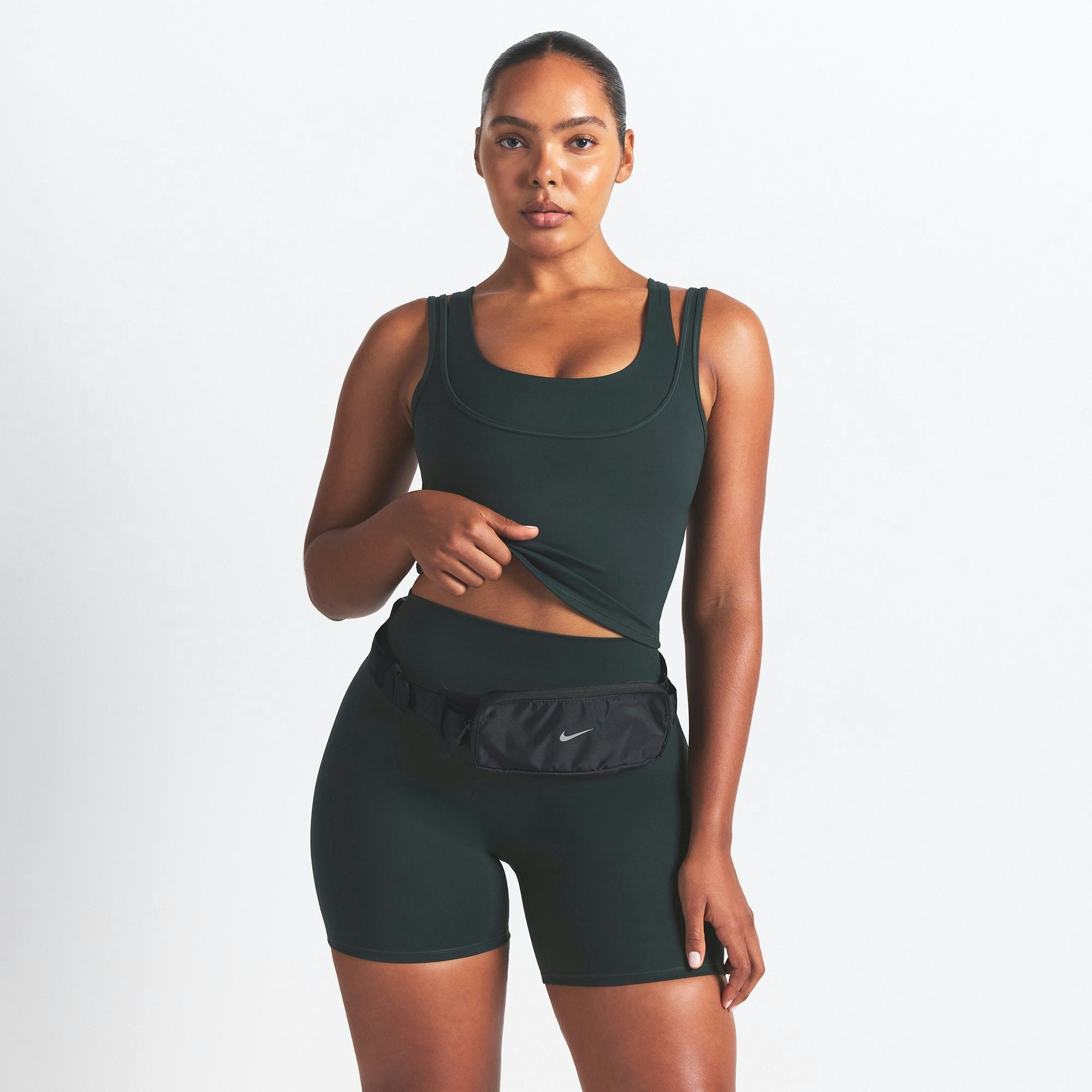 Skims Nikeskims Matte Double Strap Scoop Tank Dark Teal