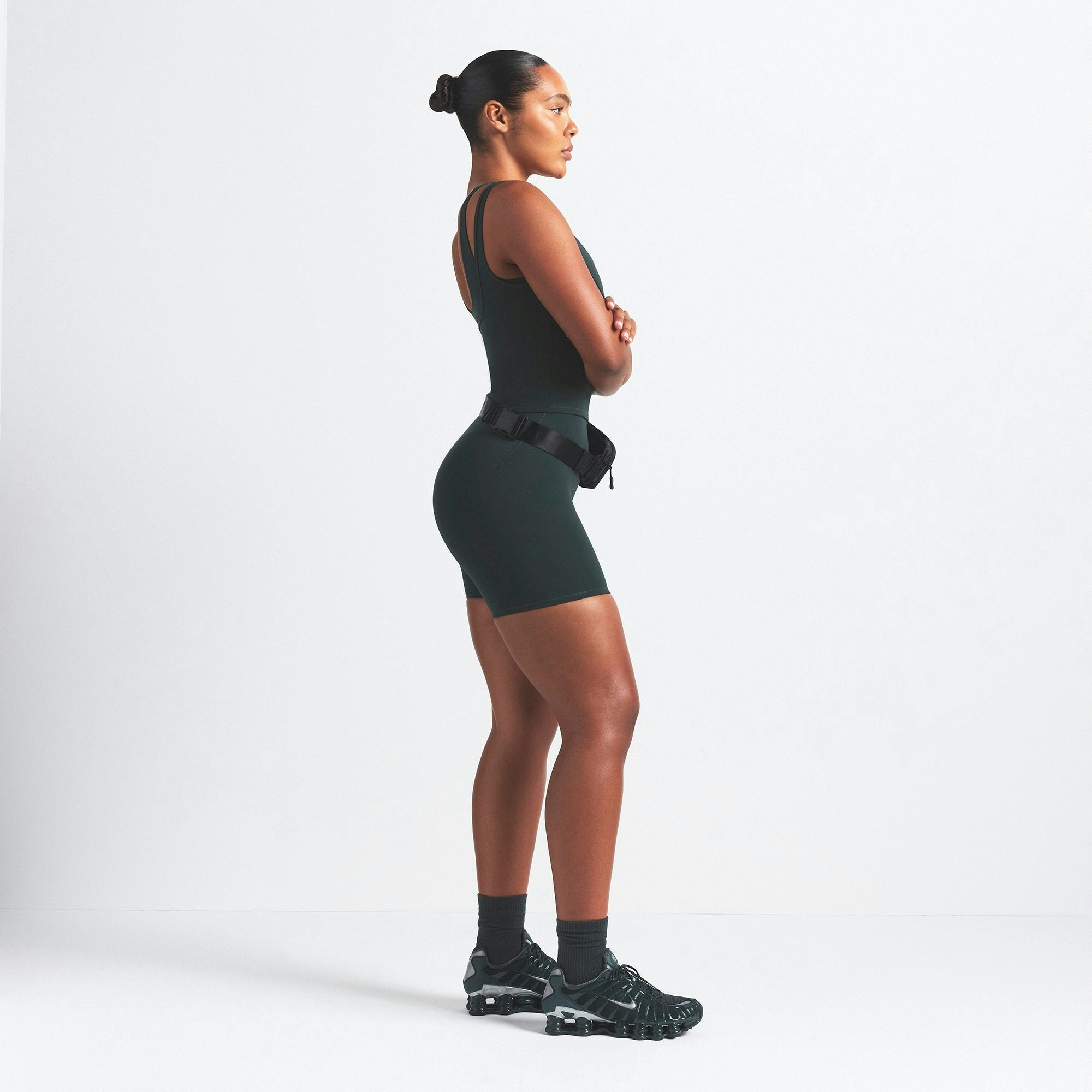 Skims Nikeskims Matte Double Strap Scoop Tank Dark Teal
