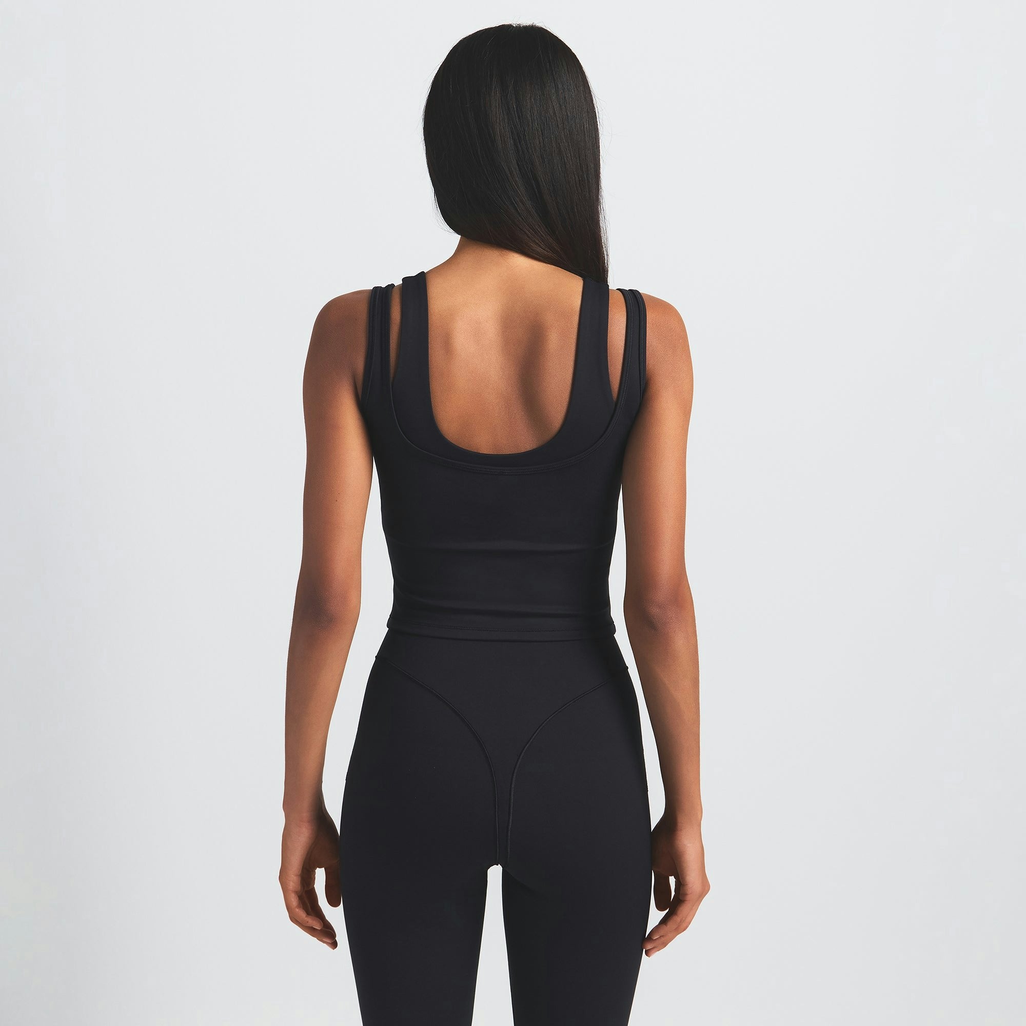 Skims Nikeskims Matte Double Strap Scoop Tank Obsidian