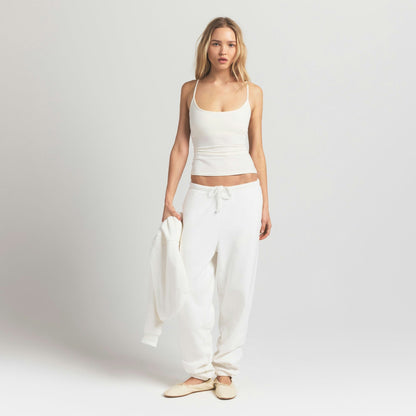 Skims Cotton Jersey Scoop Neck Cami Marble