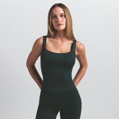 Skims Nikeskims Matte Square Neck Tank Dark Teal