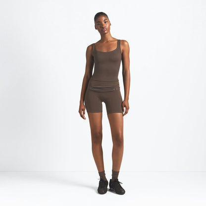Skims Nikeskims Matte Square Neck Tank Dark Sepia