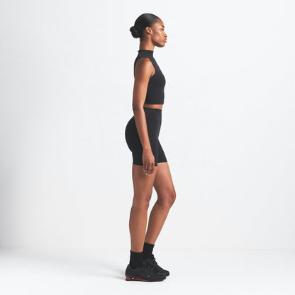 Skims Nikeskims Vintage Seamless Mock Neck Bra Top Obsidian