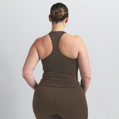 Skims Nikeskims Matte Racer Back Tank Dark Sepia