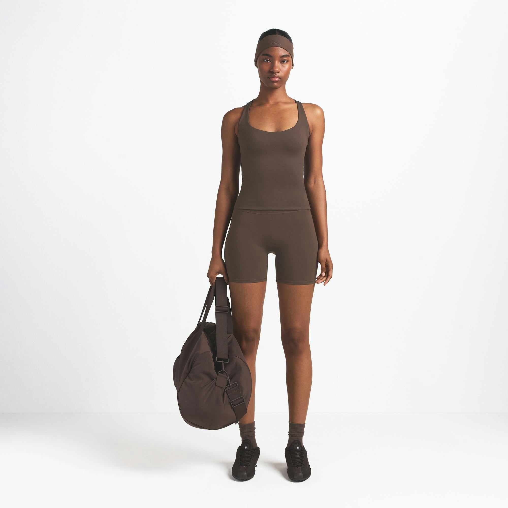 Skims Nikeskims Matte Racer Back Tank Dark Sepia
