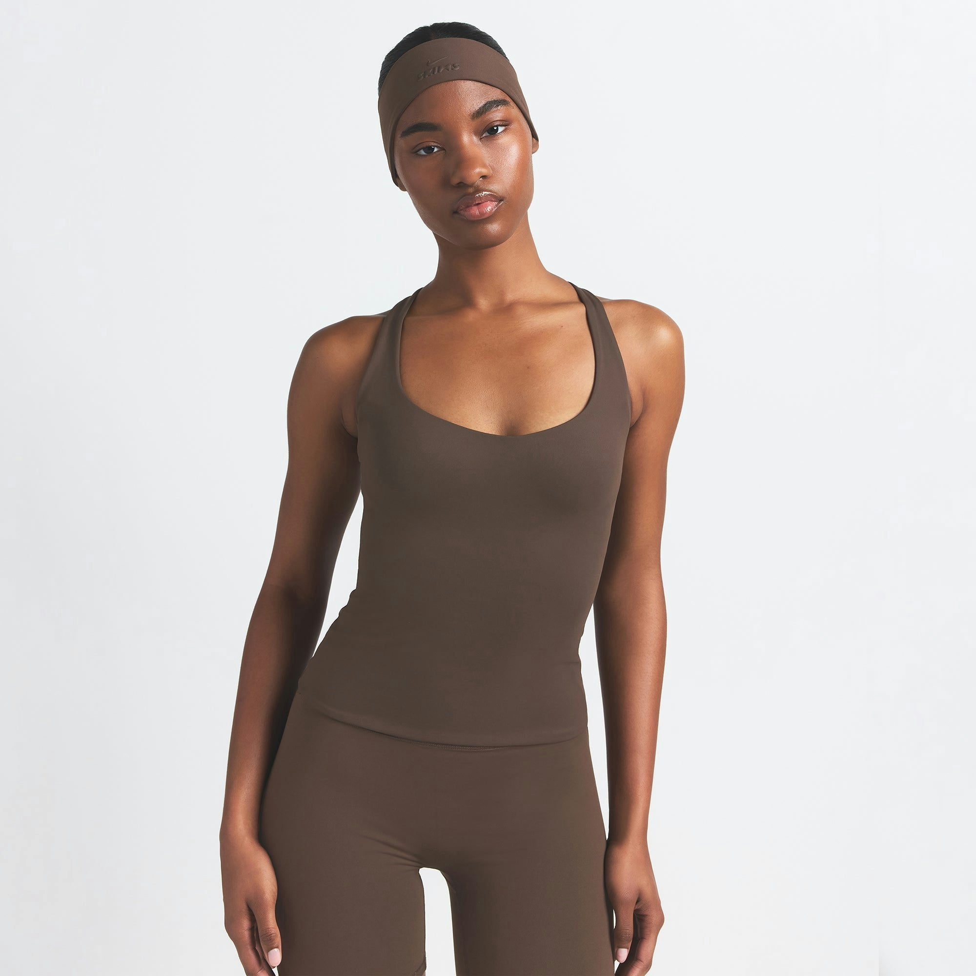 Skims Nikeskims Matte Racer Back Tank Dark Sepia