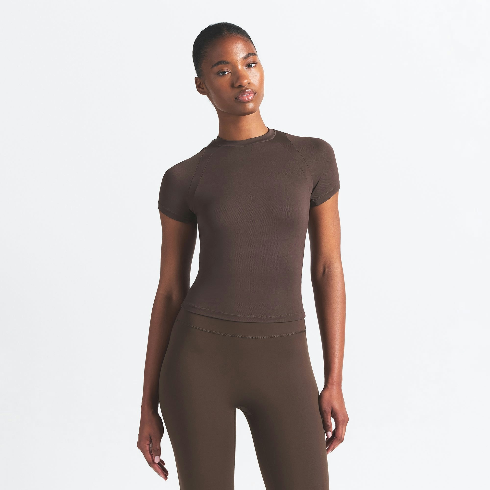 Skims Nikeskims Airy Baby Tee Dark Sepia