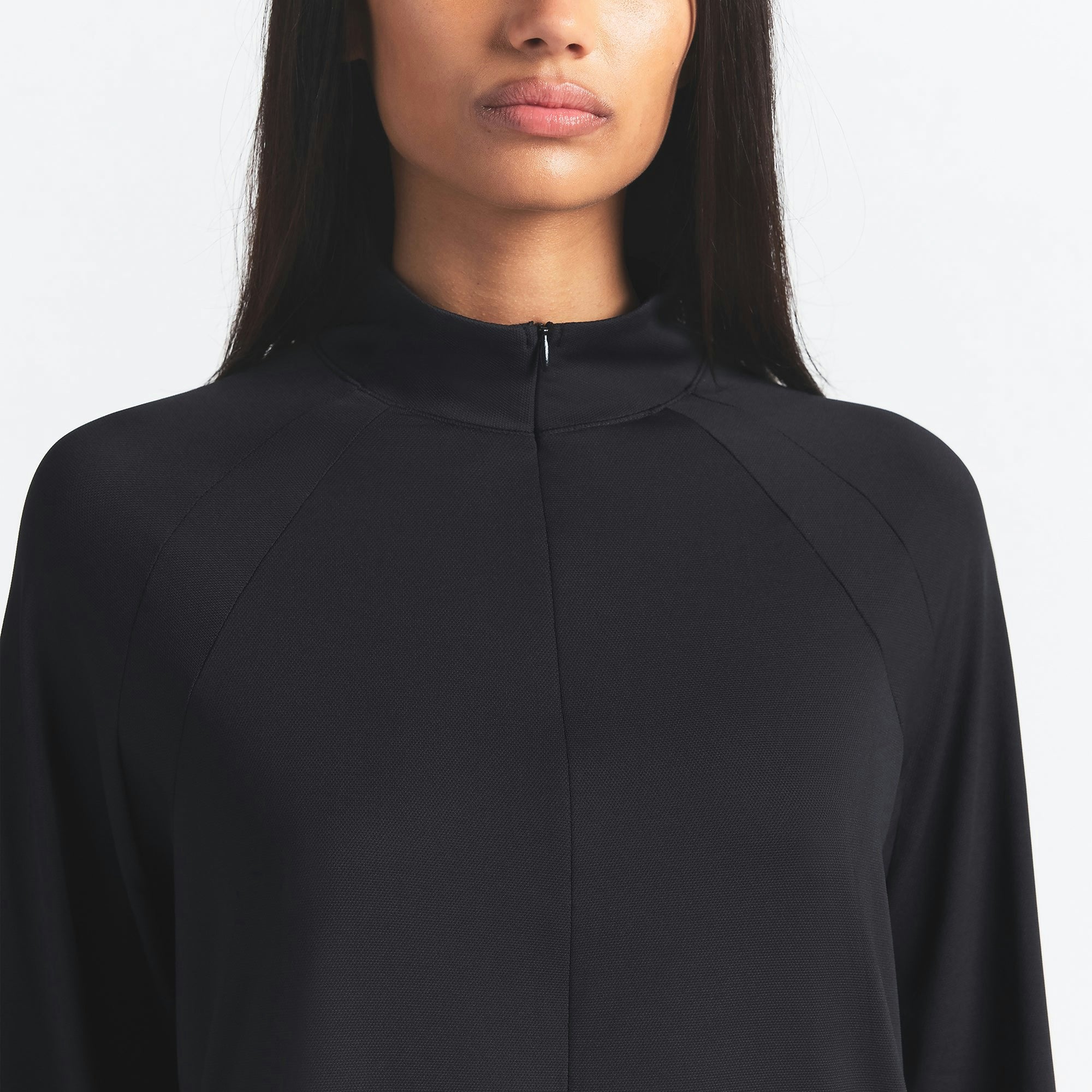 Skims Nikeskims Airy Long Sleeve Half Zip Obsidian