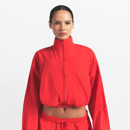 Skims Nikeskims Woven Nylon Crop Jacket Ruby