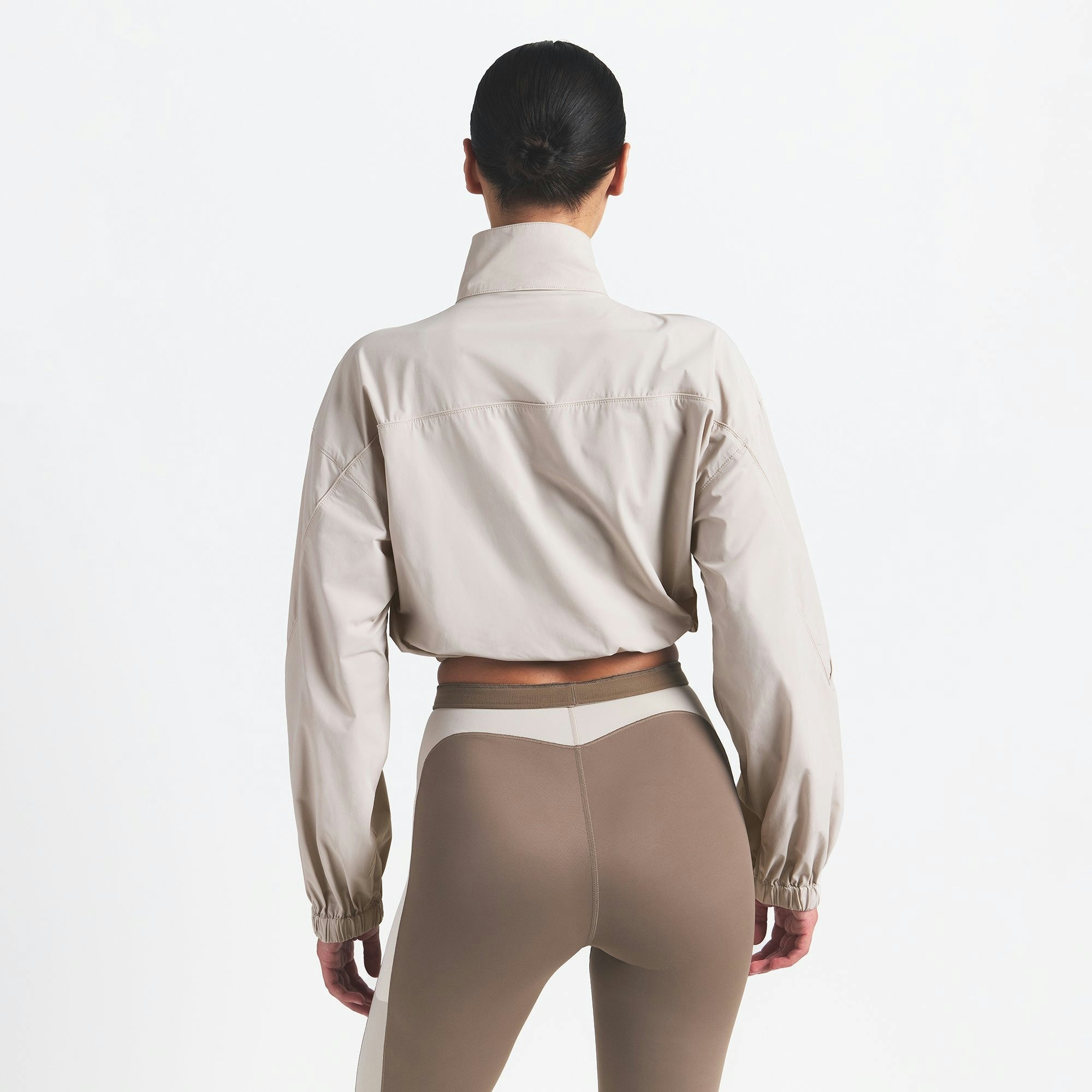 Skims Nikeskims Woven Nylon Crop Jacket Stone
