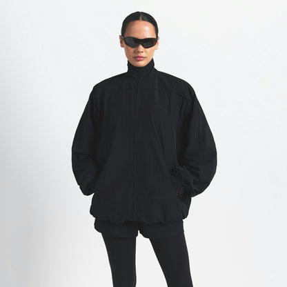 Skims Nikeskims Woven Nylon Oversized Track Jacket Obsidian