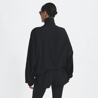 Skims Nikeskims Woven Nylon Oversized Track Jacket Obsidian