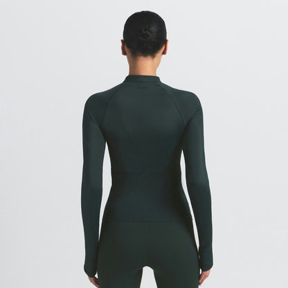 Skims Nikeskims Shine Long Sleeve Half Zip Dark Teal