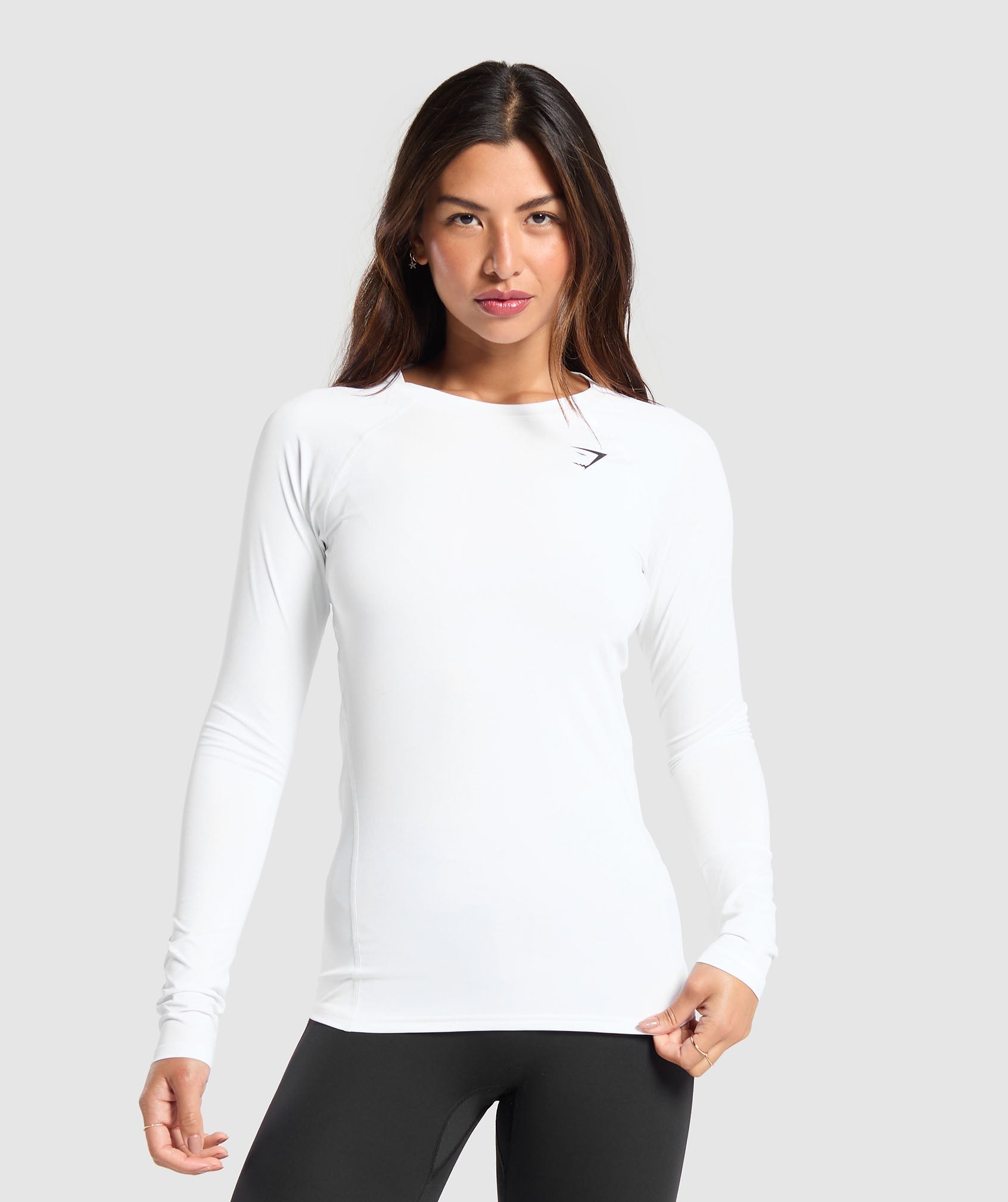 Women's Gymshark Training Baselayer Long Sleeve Top White