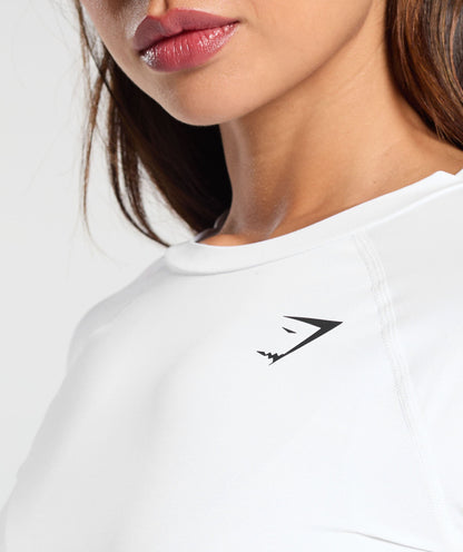 Women's Gymshark Training Baselayer Long Sleeve Top White
