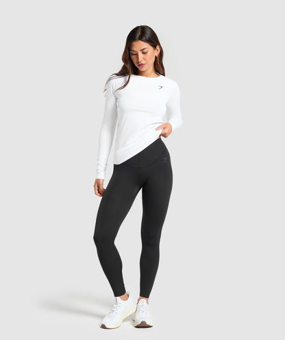 Women's Gymshark Training Baselayer Long Sleeve Top White