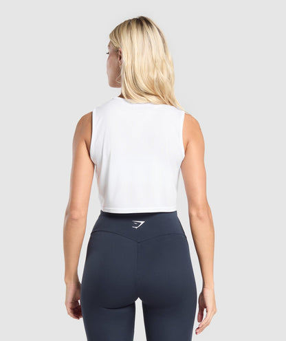 Women's Gymshark Training Crop Tank White