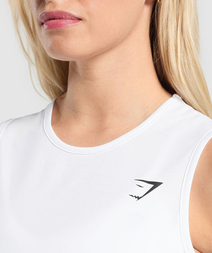 Women's Gymshark Training Crop Tank White