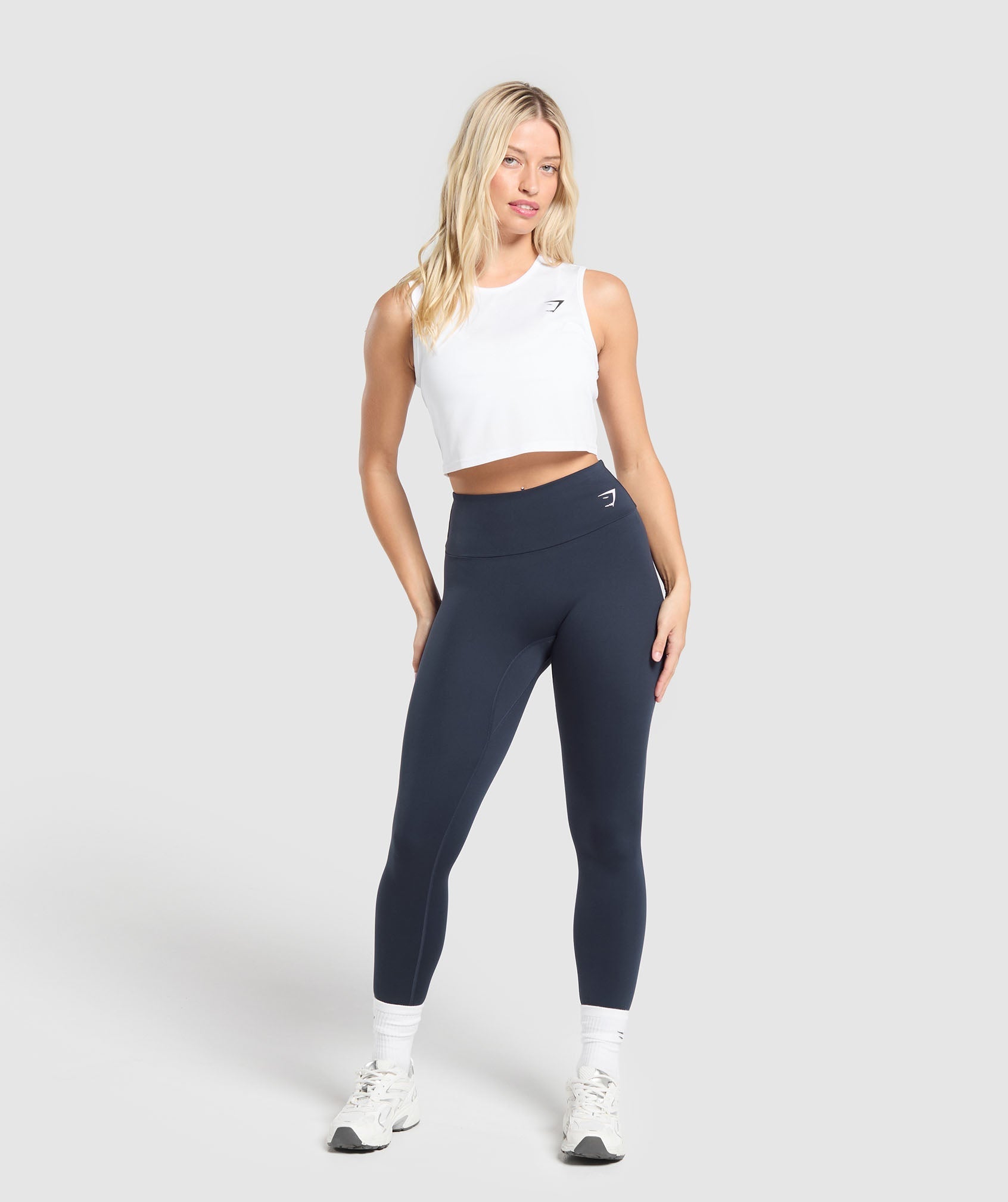 Women's Gymshark Training Crop Tank White