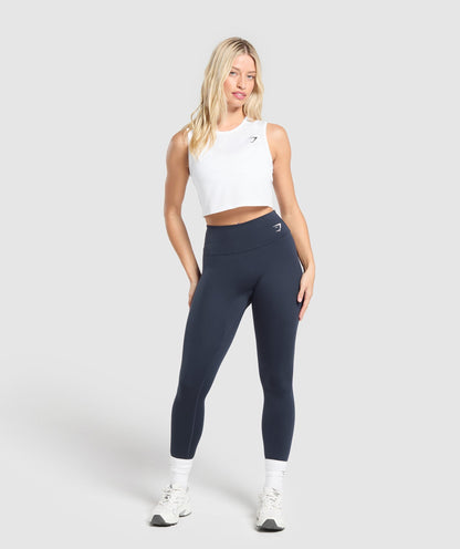 Women's Gymshark Training Crop Tank White