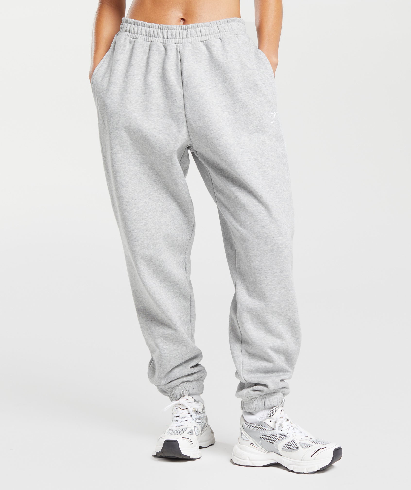 Women's Gymshark Training Fleece Joggers Light Grey Core Marl