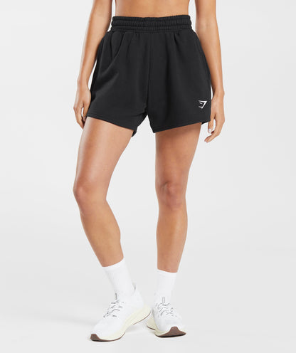 Women's Gymshark Training Fleece Shorts Black